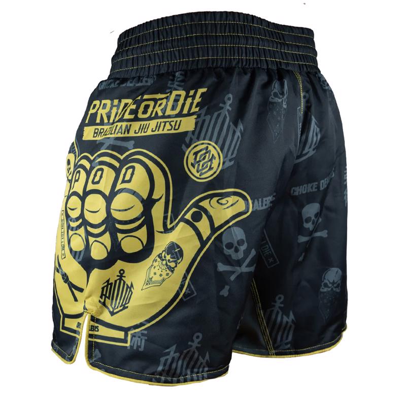 Pride Or Die HANG LOOSE MMA Shorts - Black